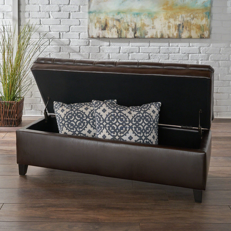 Juliana Storage Ottoman With Birch Legs by HouseOfZazla