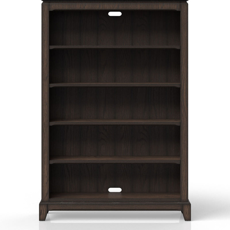 Chocolate Bookcase with Durable Solid Wood & MDF Construction - 72-Inch Height