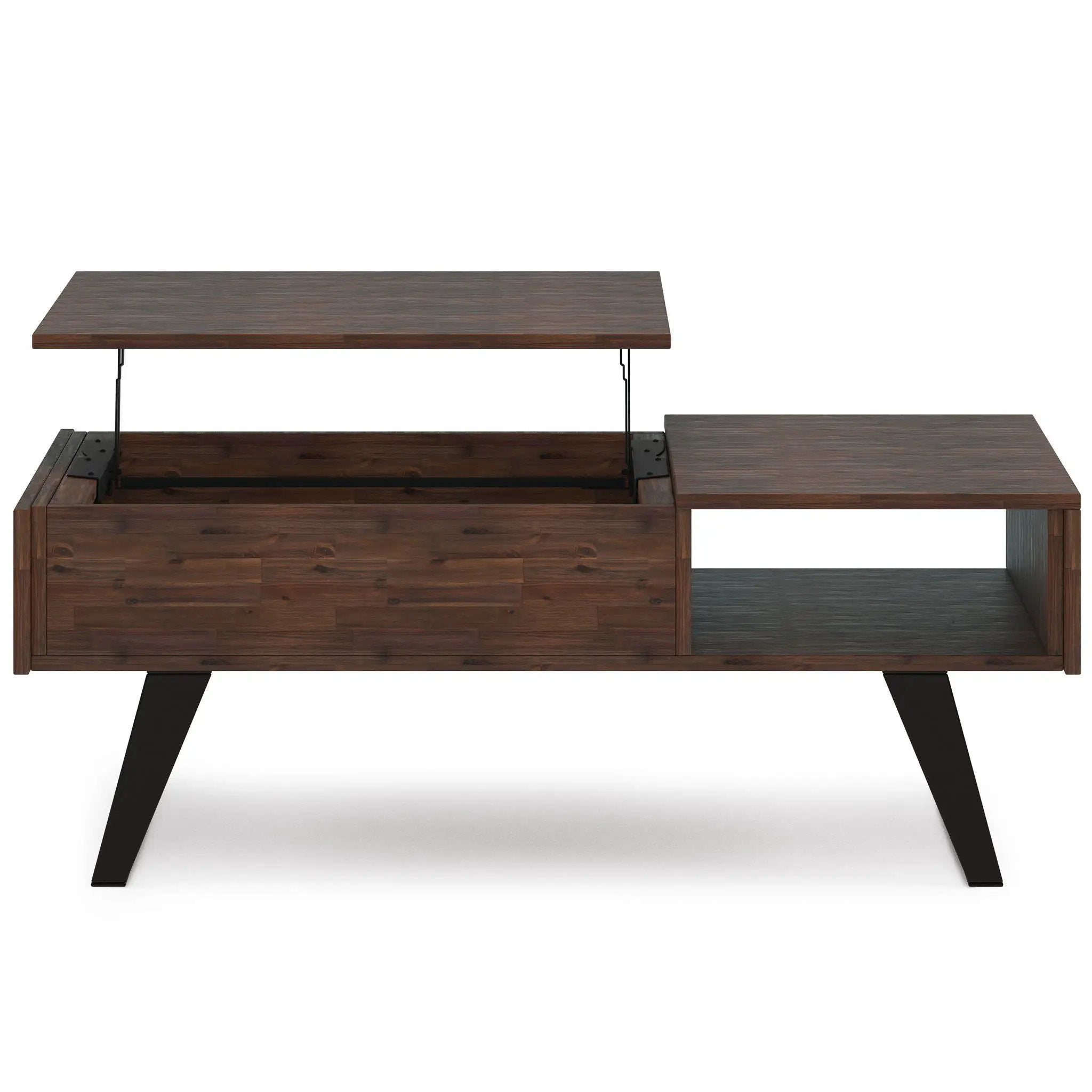 Lowry - Lift Top Coffee Table - Distressed Charcoal Brown by HouseOfZazla