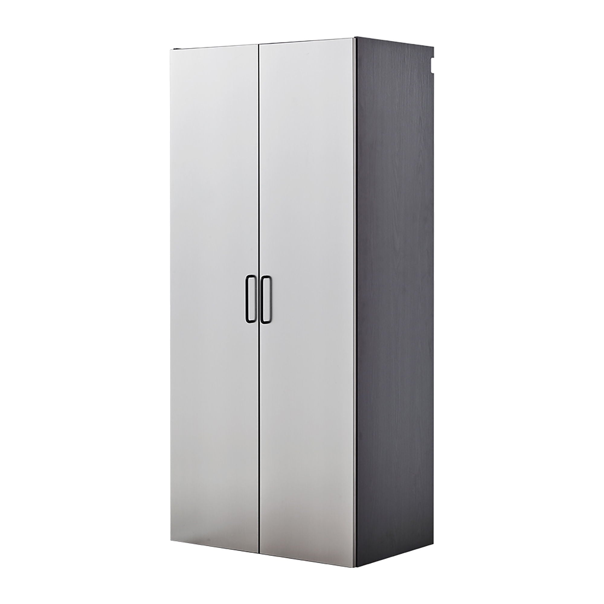 Astro Series - Wall Mounted Storage Cabinet With Soft Closing Drawers - Metallic Gray by HouseOfZazla