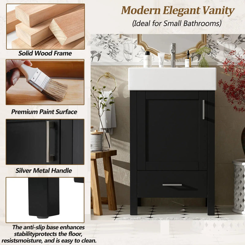 Bathroom Vanity With Sink, Frame And Drawer by Unique Piece Furniture