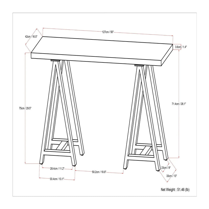 Sawhorse - Handcrafted Solid Table by Unique Piece Furniture