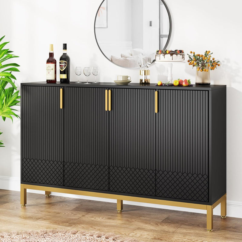 Buffet Sideboard Cabinet With Geometric Doors by HouseOfZazla