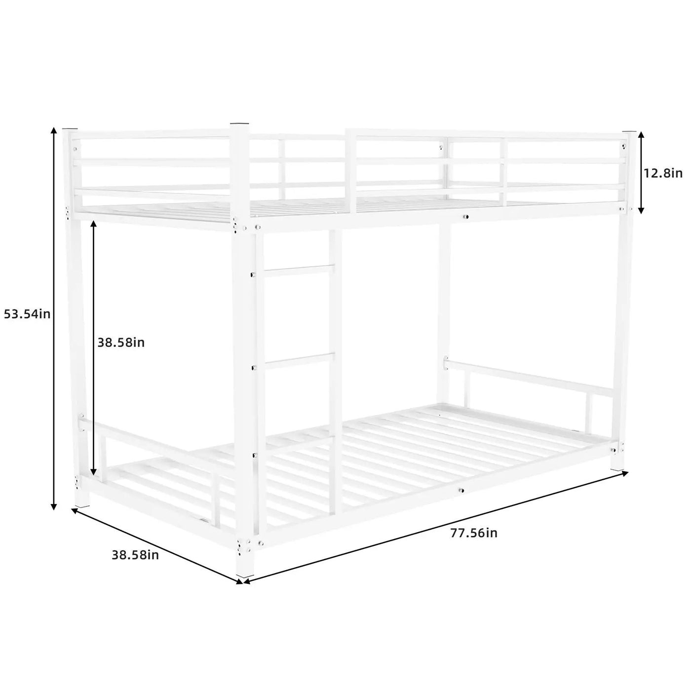 Bunk Bed With Noise Reduction And Safety Guardrail by HouseOfZazla