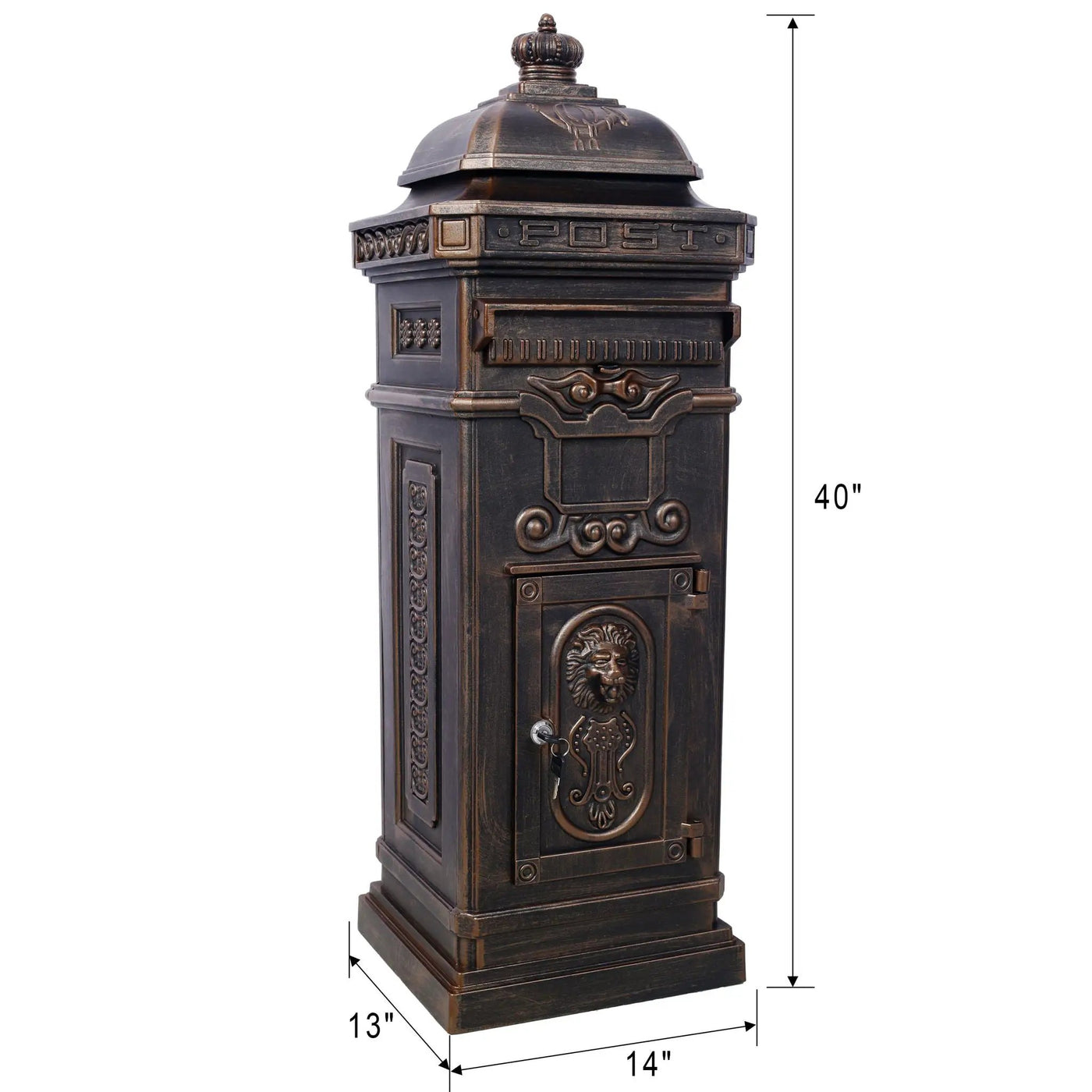 Mailboxs Residential Large-Capacity Letter Box, Rainproof Postbox Statue by HouseOfZazla