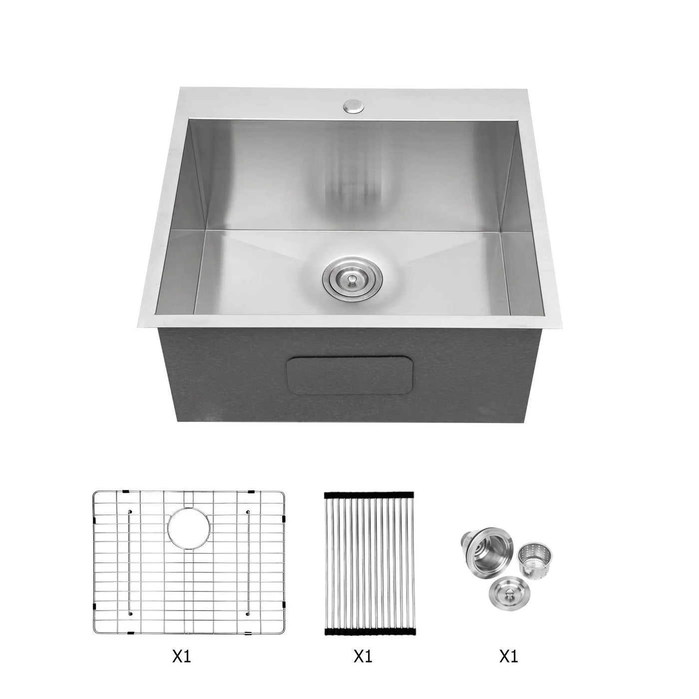 Stainless Steel Drop In Kitchen Sink, Topmount by HouseOfZazla