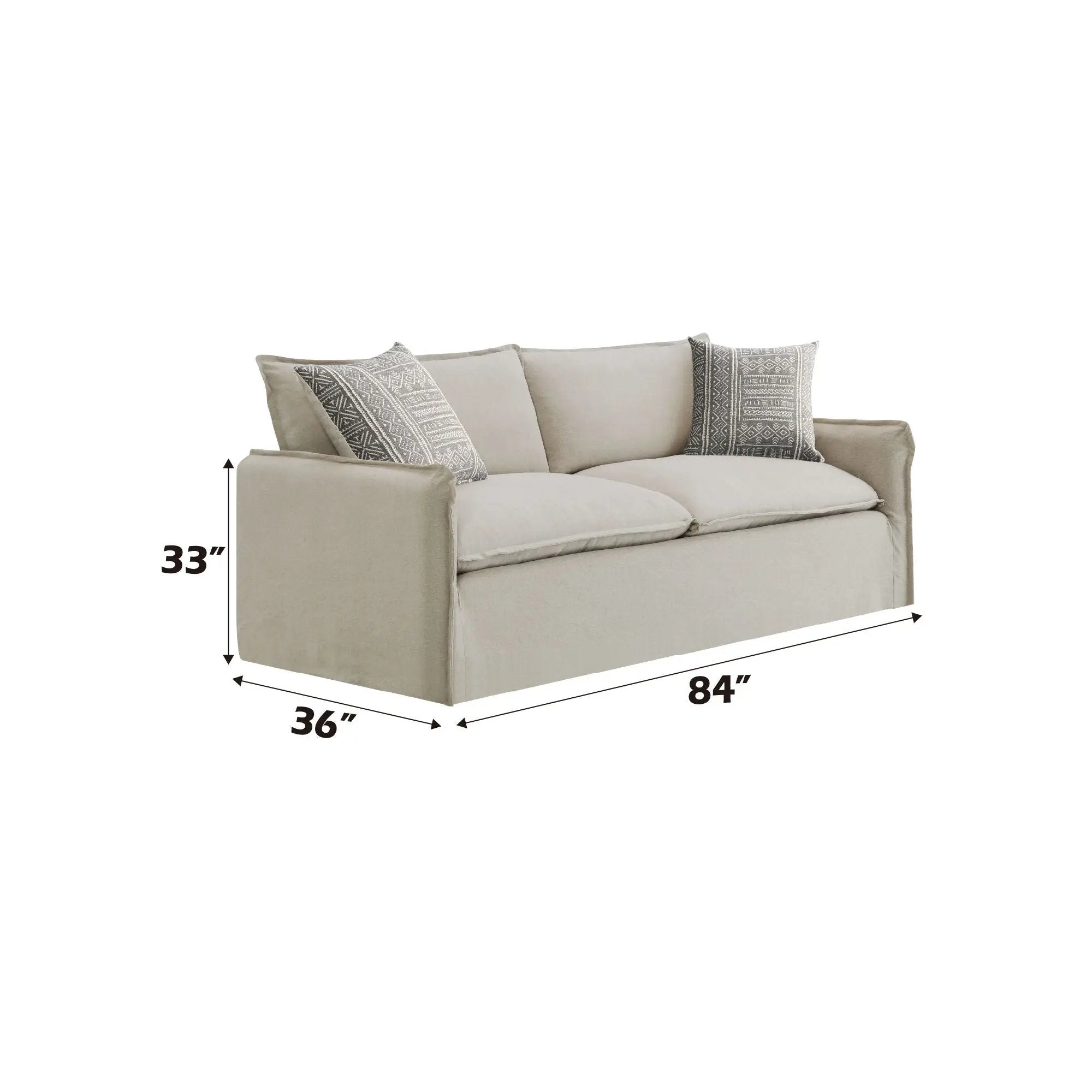 Upendo - Pattern Fabric 3 Pieces Living Room Set - Beige Yakety Yak Sand by Unique Piece Furniture
