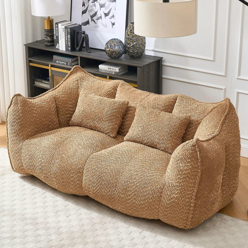 Comfortable Dual Beanbag Chair With High Resilience Foam Core For 2 People by HouseOfZazla