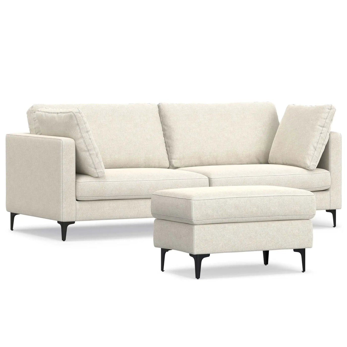 Ava - Mid Century Sofa With Ottoman Set by HouseOfZazla