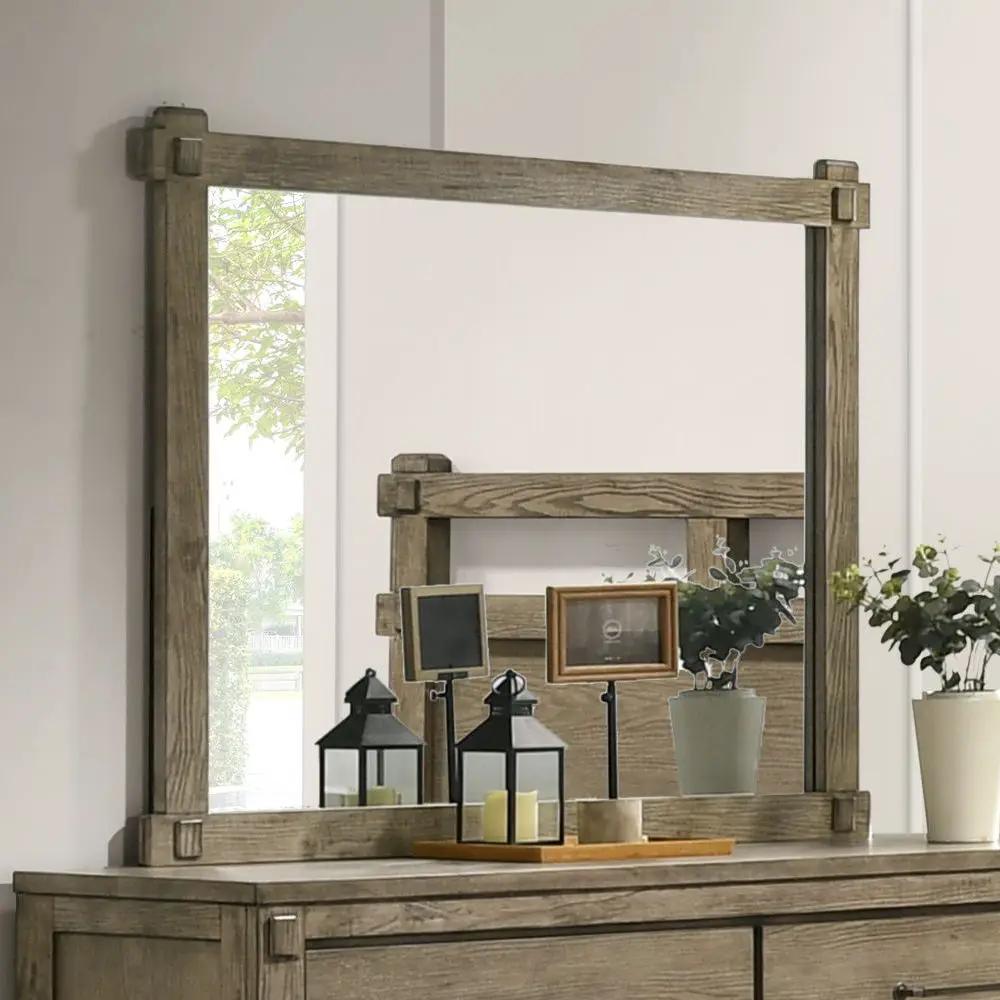 Colton - Mirror - Antique White Oak by Unique Piece Furniture
