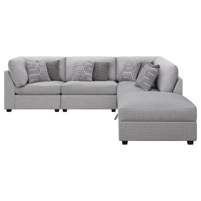 Cambria 5-piece Upholstered Modular Sectional Sofa Grey by Unique Piece Furniture