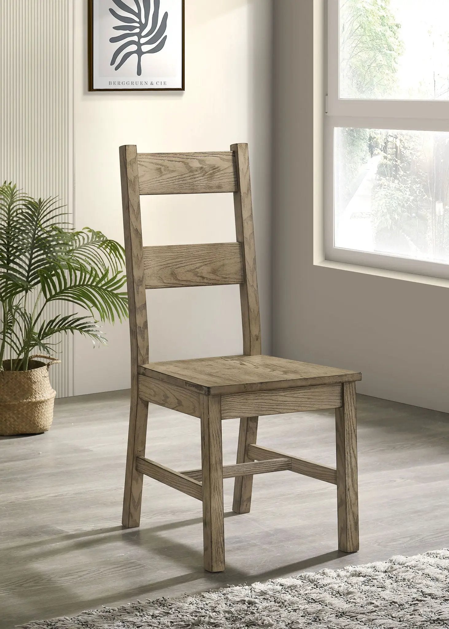 Cardova Solid Wood Dining Side Chair Vineyard Oak (Set of 2) by Unique Piece Furniture