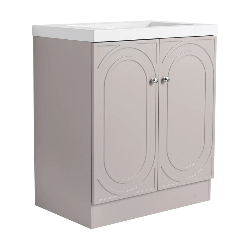 Contemporary Freestanding Bathroom Vanity With Resin Sink & Soft-Close Cabinet Doors by Unique Piece Furniture
