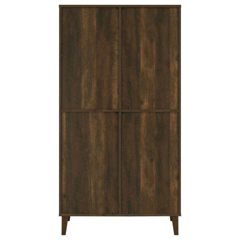 Elouise 4-door Engineered Wood Tall Accent Cabinet Dark Pine by Unique Piece Furniture