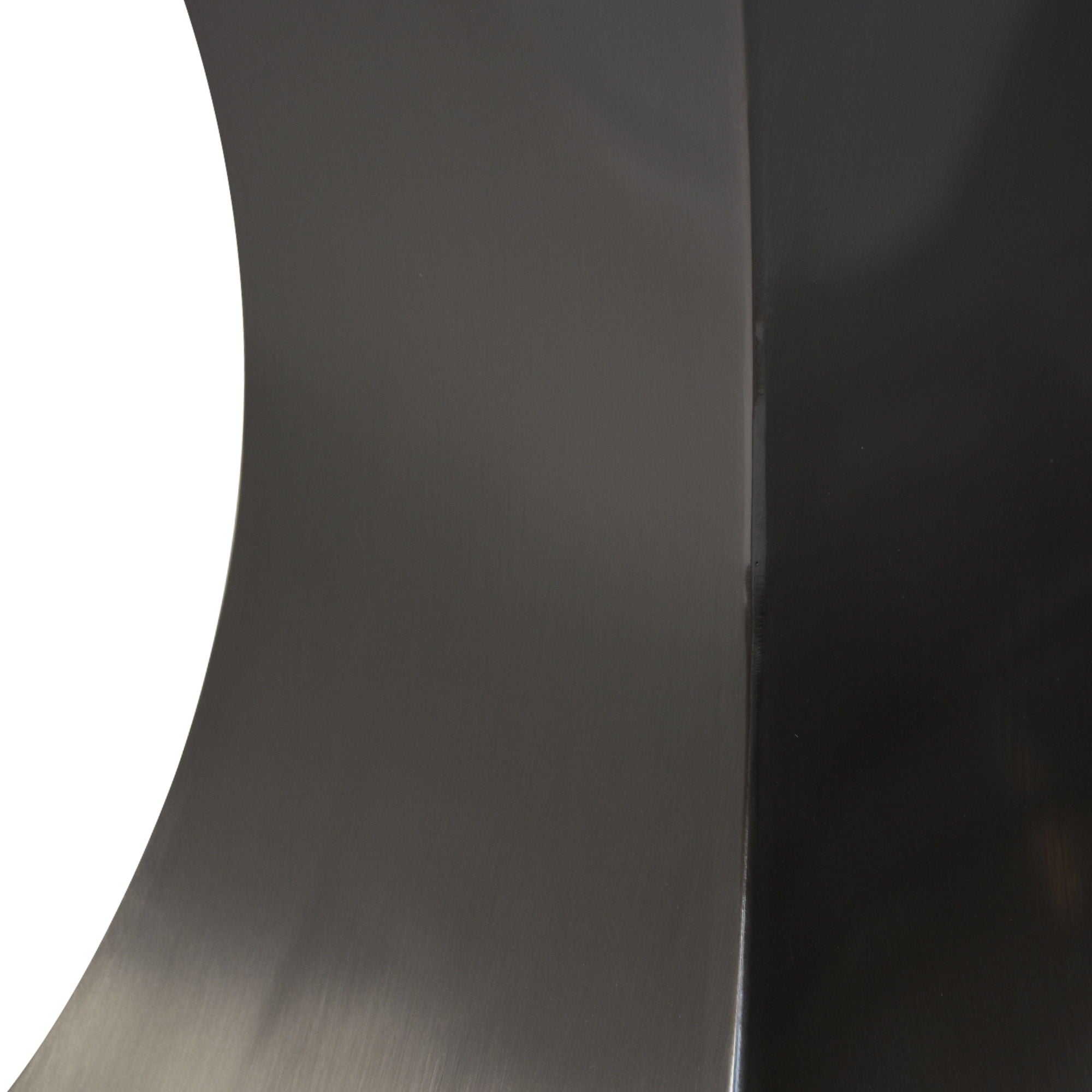 63" Modern Artificial Stone Crescent-Shaped Metal Legs, Can Accommodate 6-8 People - White / Black by HouseOfZazla