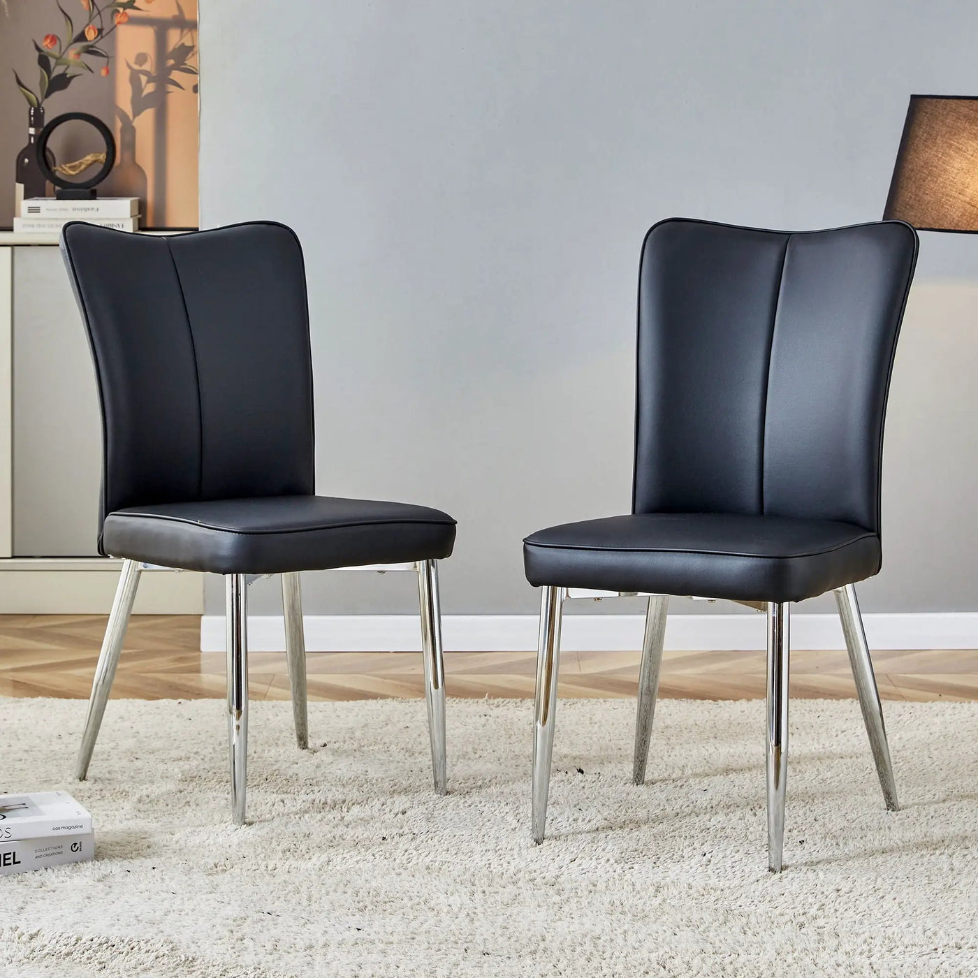 Modern Minimalist Dining Chairs With Metal Legs by HouseOfZazla