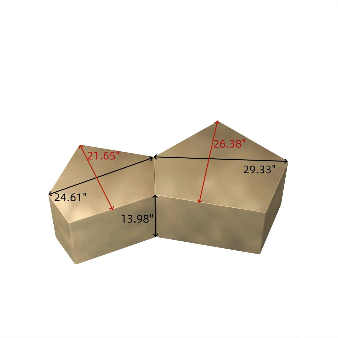 Irregular Pentagon Nesting Coffee Table Set by HouseOfZazla
