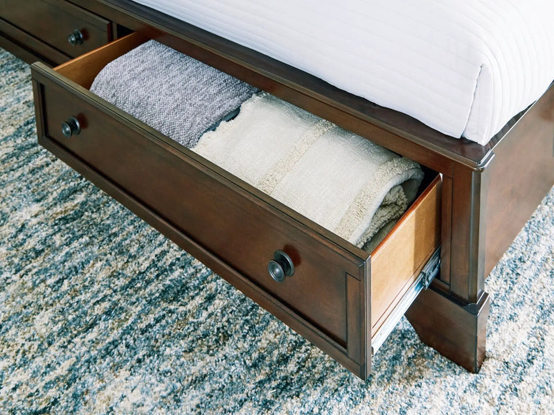 Trellington - Queen Sleigh Storage Bed - Brown by Unique Piece Furniture