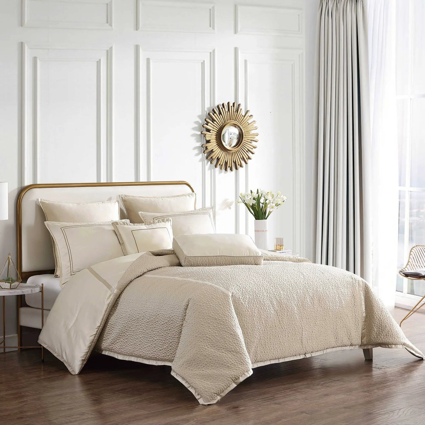 Rings 7 PC Reversible Matte Satin Comforter Set by HouseOfZazla