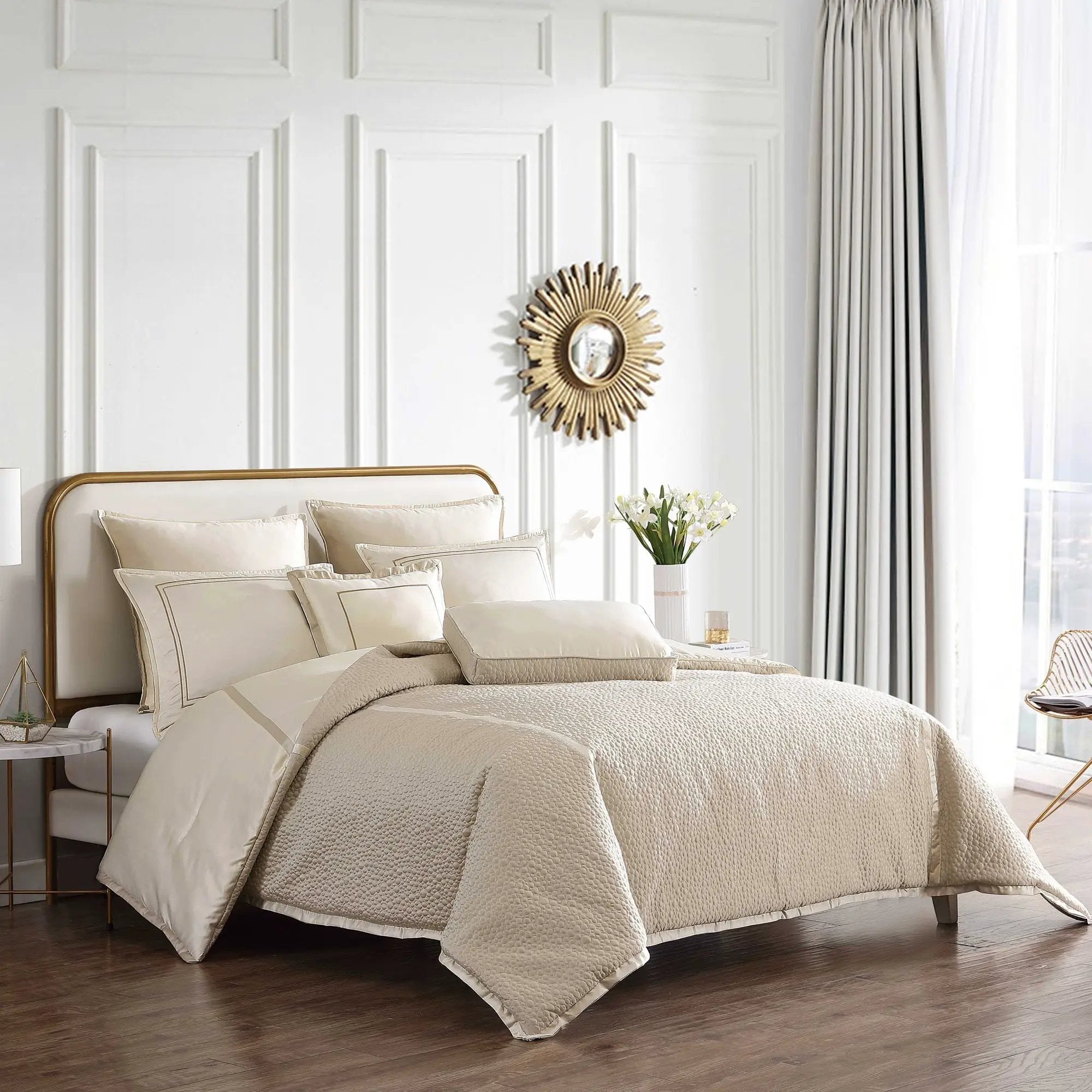 Rings 7 PC Reversible Matte Satin Comforter Set by HouseOfZazla
