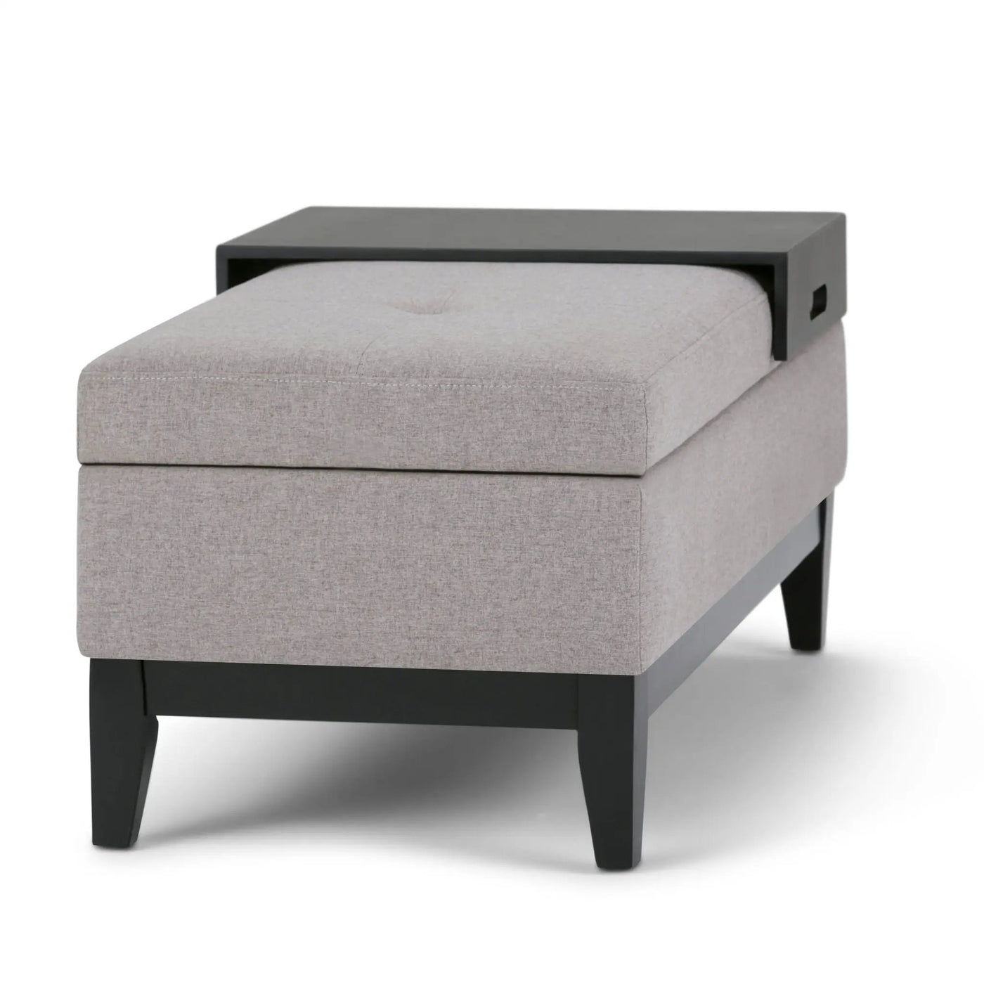 Oregon - Contemporary Storage Ottoman Bench With Tray by HouseOfZazla