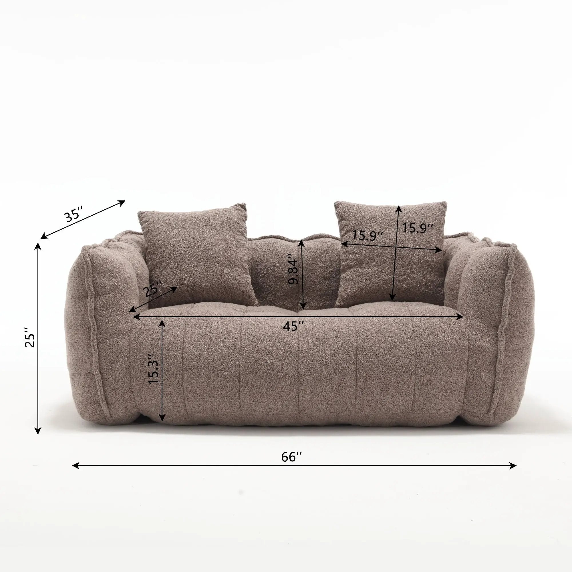 Cozy Beanbag Chair With High Resilience Foam Core For 2 by HouseOfZazla