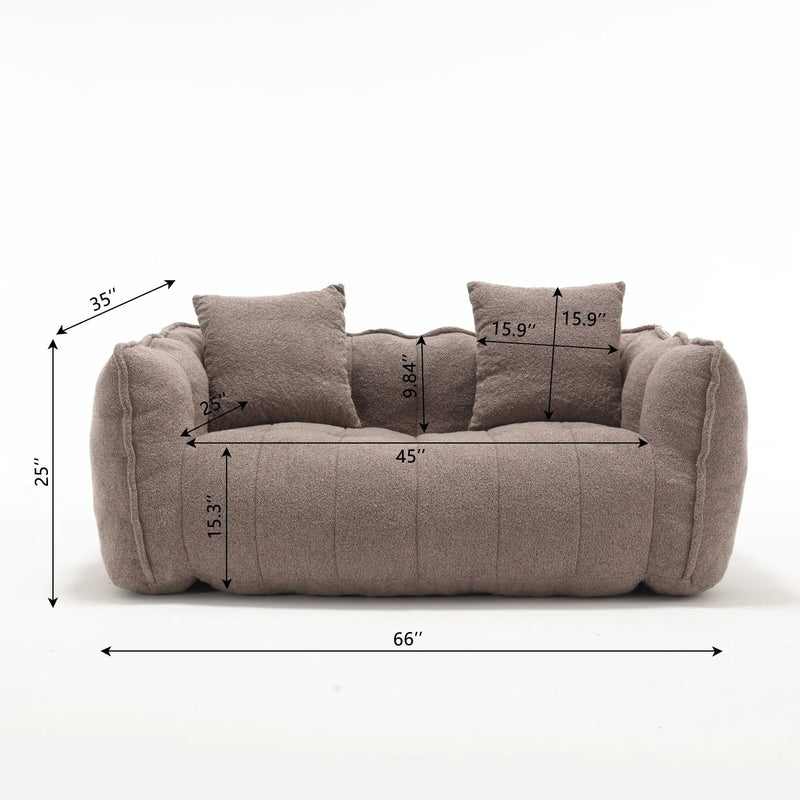 Cozy Beanbag Chair With High Resilience Foam Core For 2 by HouseOfZazla