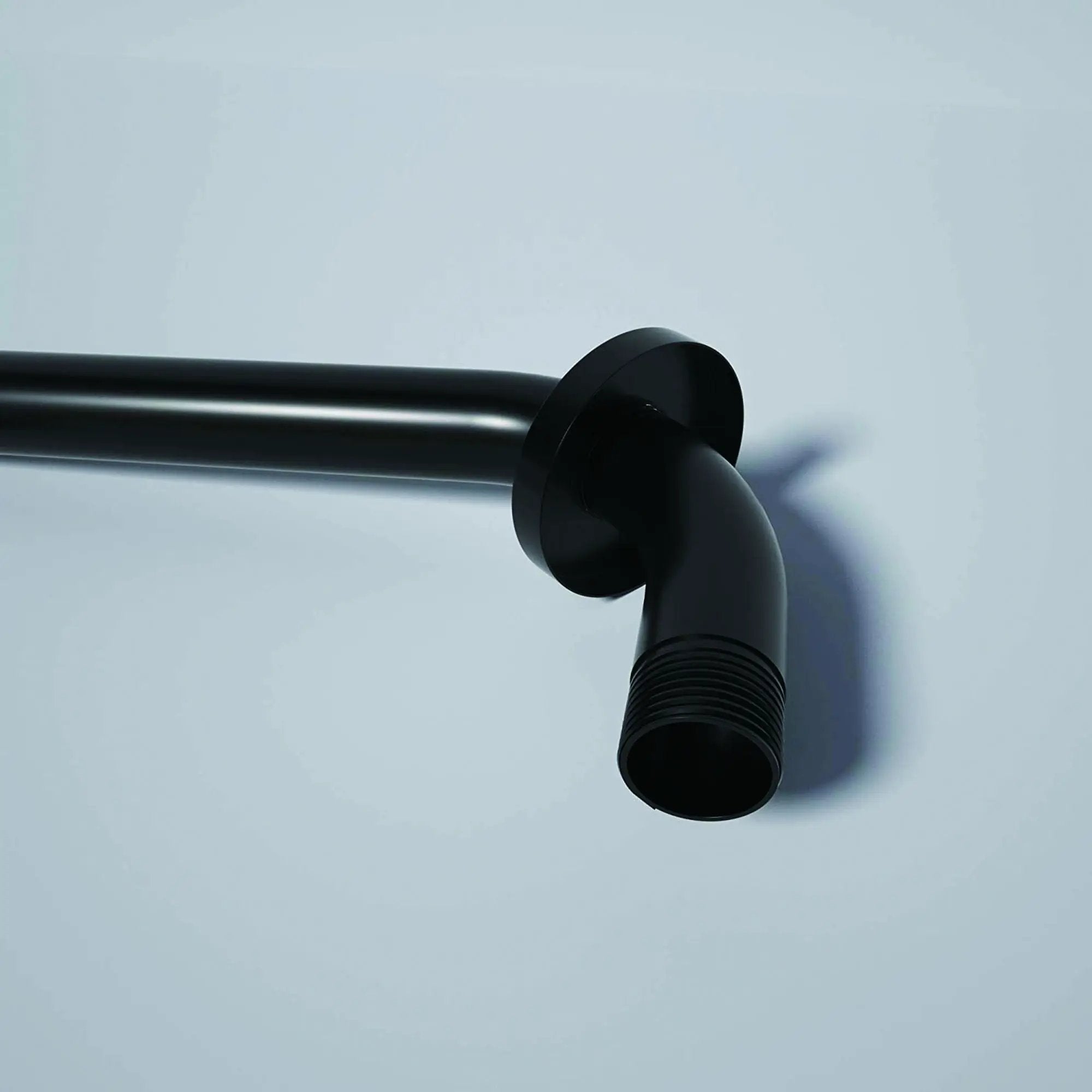 16" Shower Arm With Flange, Stainless Steel, Rust Resistant Design - Matte Black by HouseOfZazla