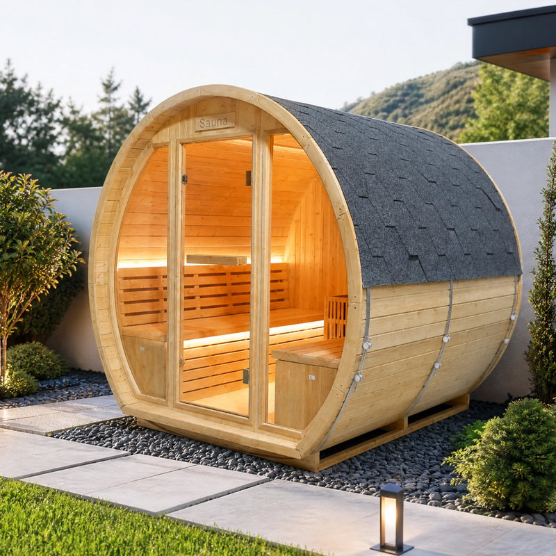 9000W 240V Finnish Carbonized Spruce Outdoor Sauna Room, photo 8 of 10