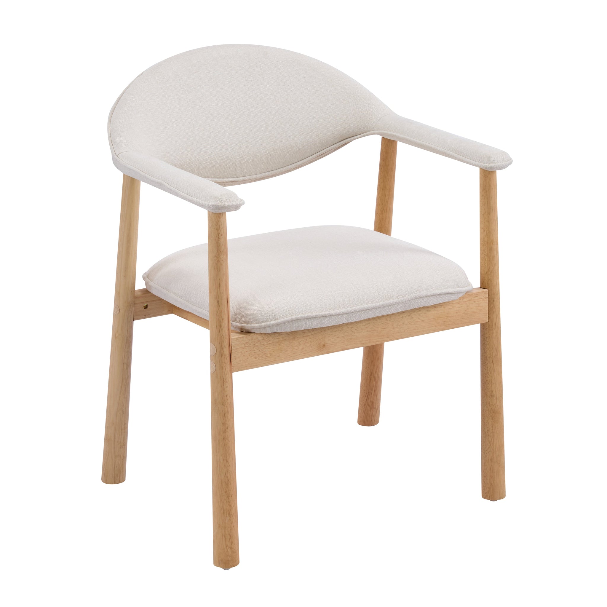Upholstered Dining Chairs with Curved Back by HouseOfZazla