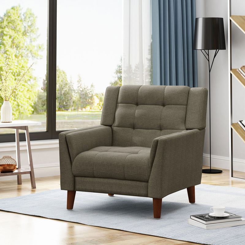 Luminaesque Fabric Upholstered Armchair With Tufted Back by HouseOfZazla