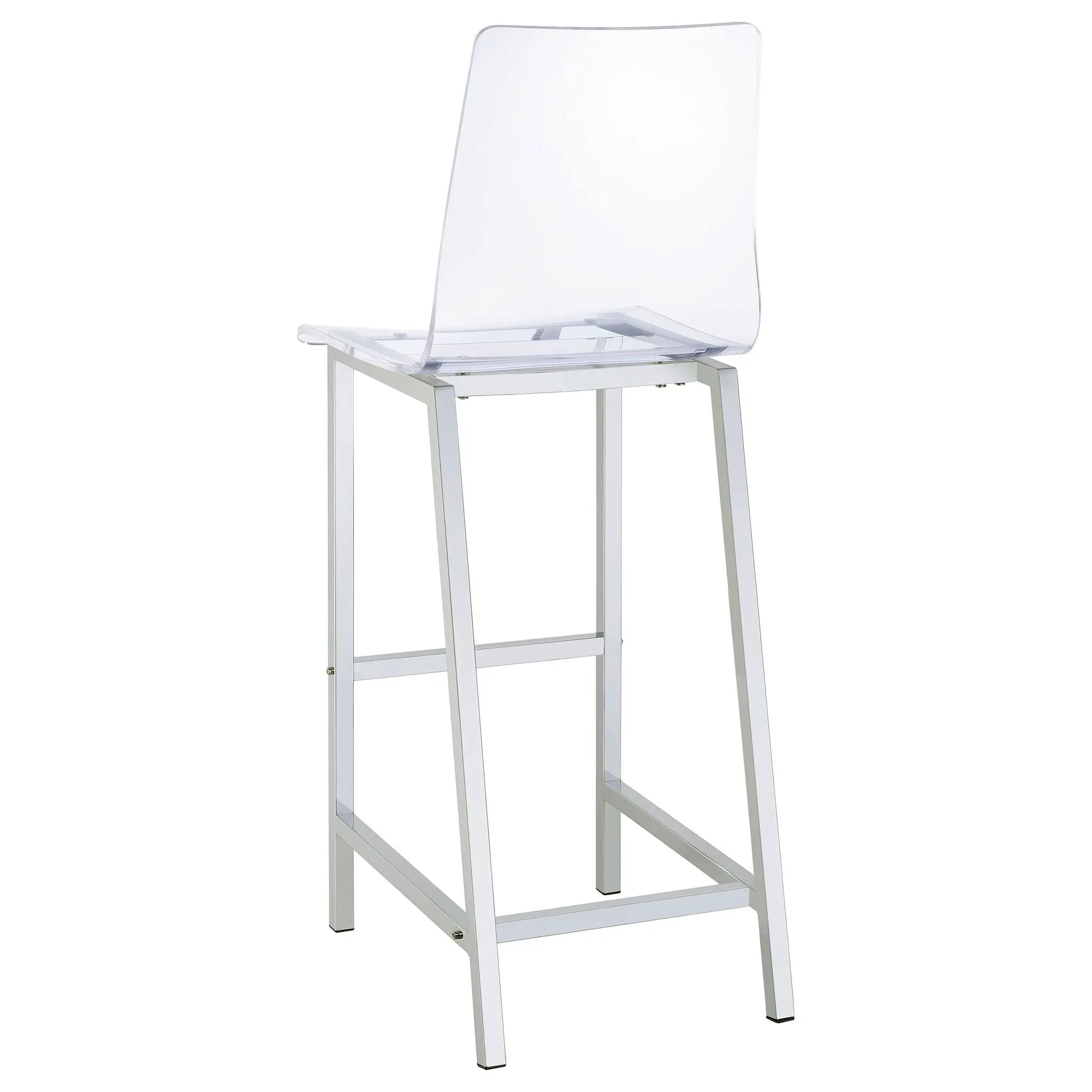 Tolbert 5-piece Bar Set with Acrylic Chairs Clear and Chrome by Unique Piece Furniture