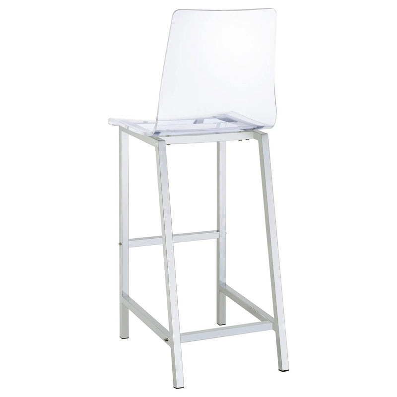 Tolbert 5-piece Bar Set with Acrylic Chairs Clear and Chrome by Unique Piece Furniture