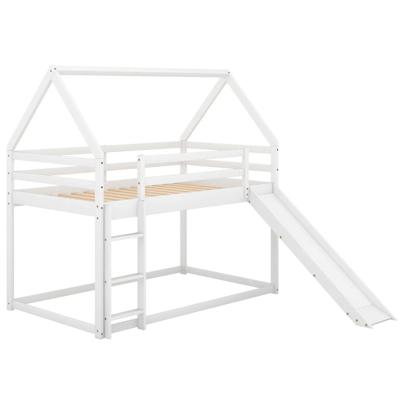 House Shape Bunk Bed With Slide And Ladder by HouseOfZazla