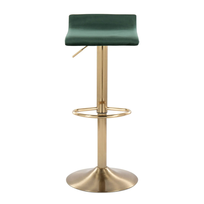 Ale - Contemporary Adjustable Height Barstool With Swivel With Oval Footrest (Set of 2) by HouseOfZazla