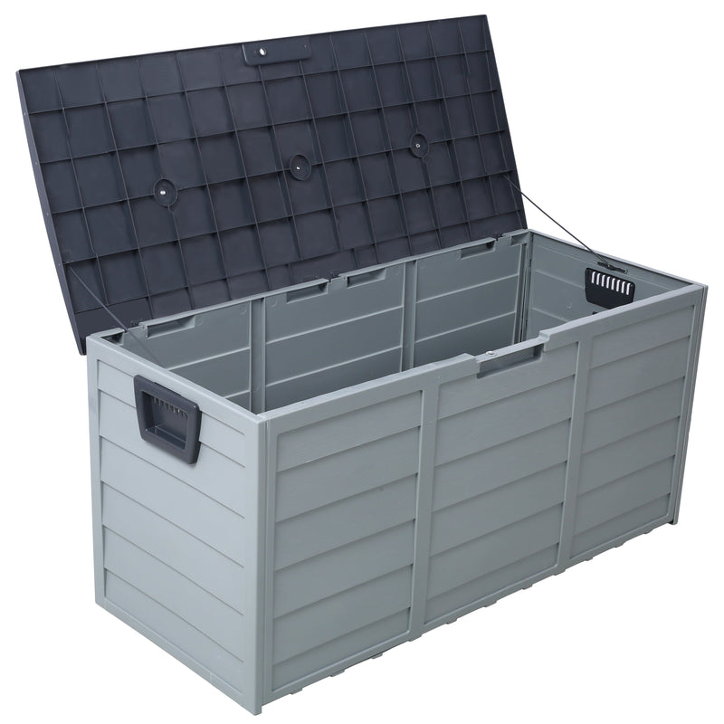 All Weather UV Pool Deck Box Storage Shed Bin with Wheels by HouseOfZazla