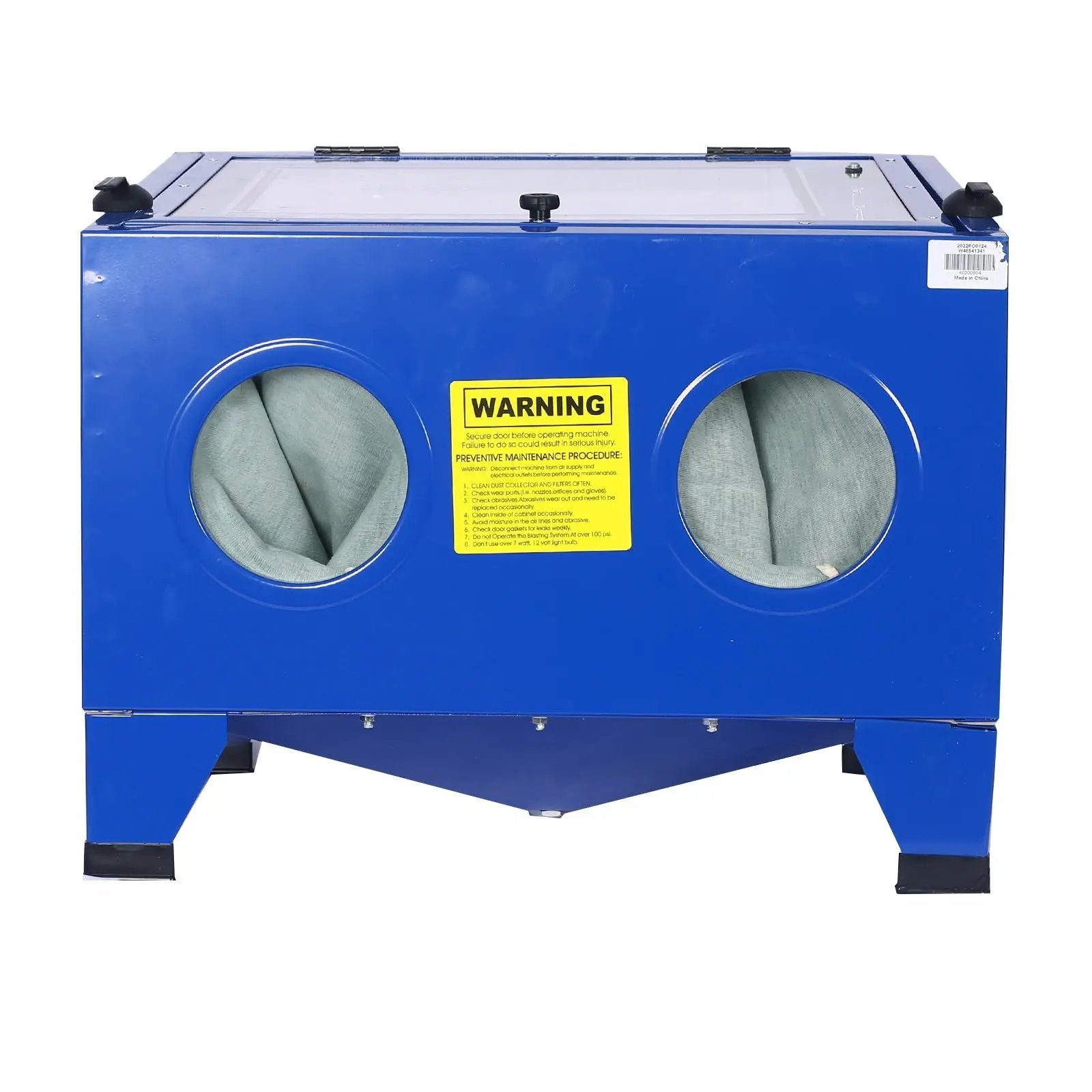 Bench Top Portable Sand Blaster Cabinet Kit 25 Gallon With 80 Psi Capacity - Blue by HouseOfZazla
