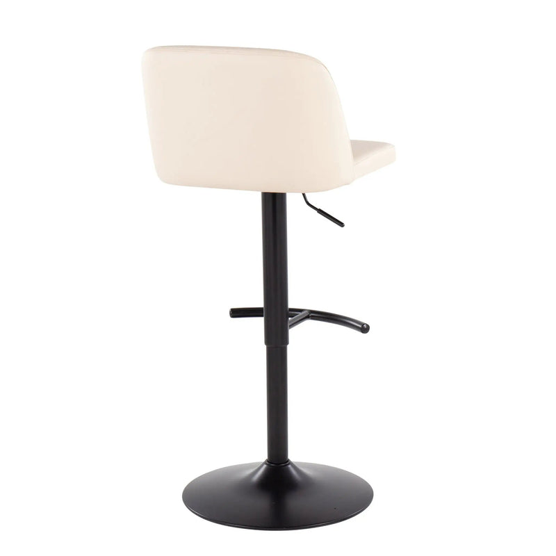Toriano - Contemporary Adjustable Bar Stool With Rounded T Footrest (Set of 2) by Unique Piece Furniture