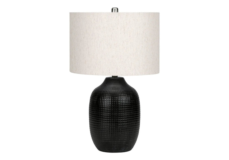 Lighting, Table Lamp, Ceramic, Contemporary - Black / Cream by HouseOfZazla