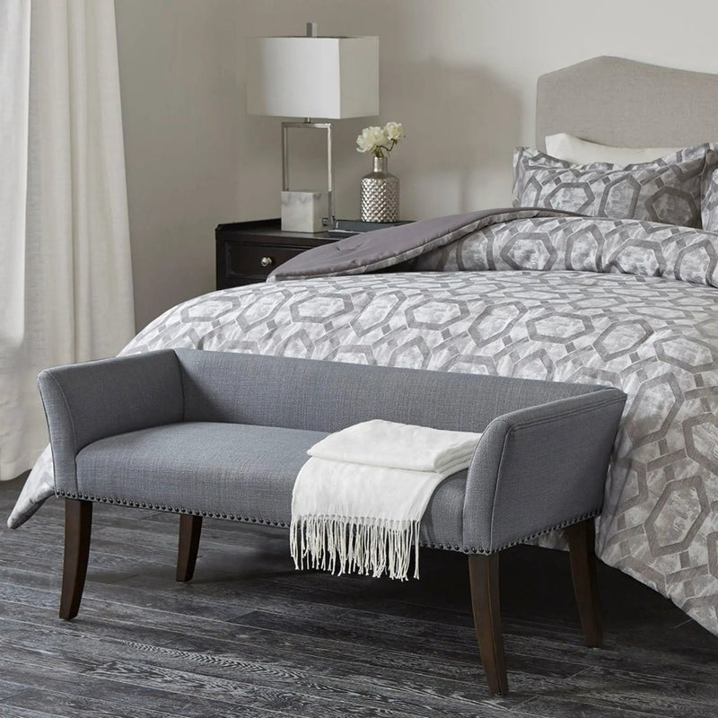 Elegant Design Bench Upholstery, Solid Wood Frame by Unique Piece Furniture