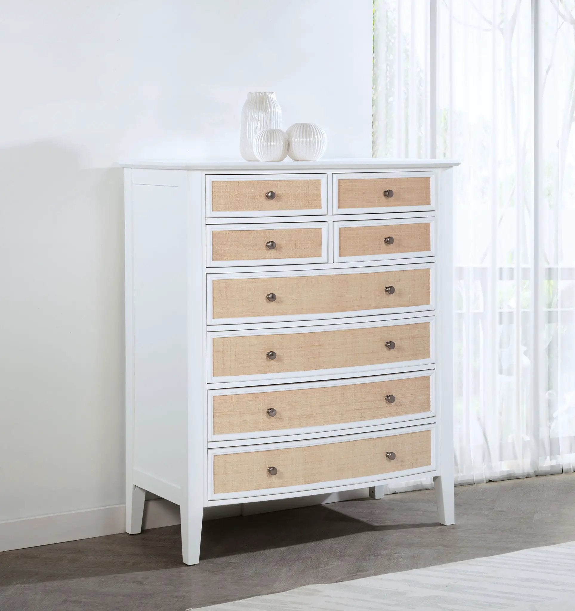Bexhill 8-drawer Chest of Drawers White by Unique Piece Furniture