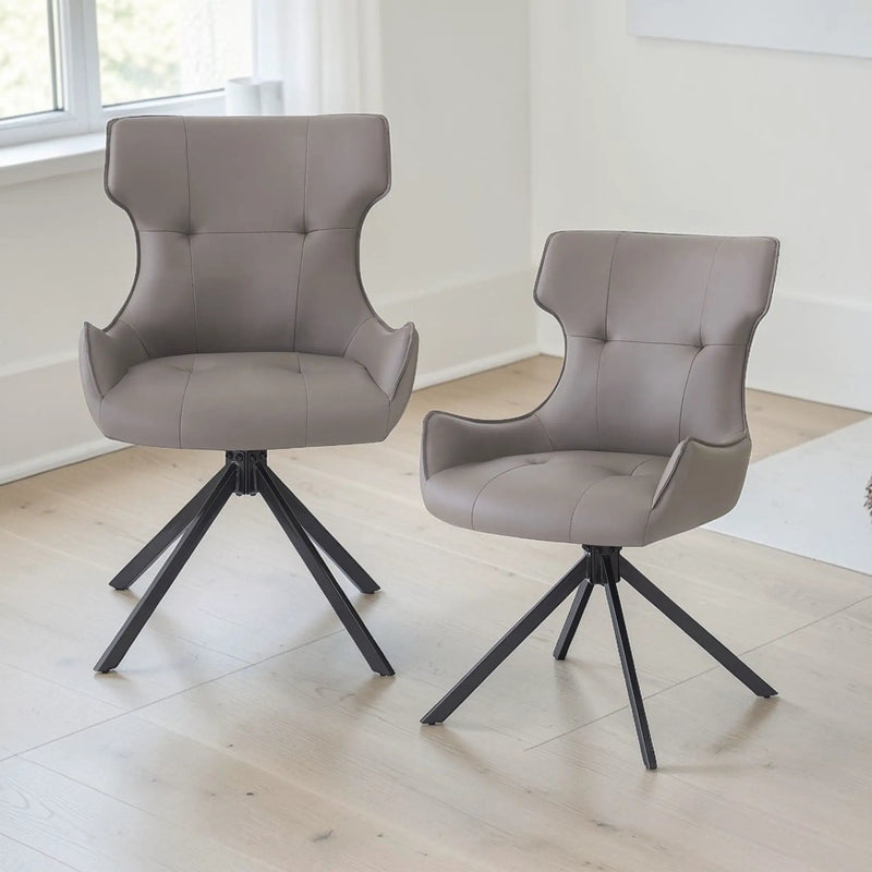 Damita - Side Chair With Swivel (Set of 2) - Camel by HouseOfZazla