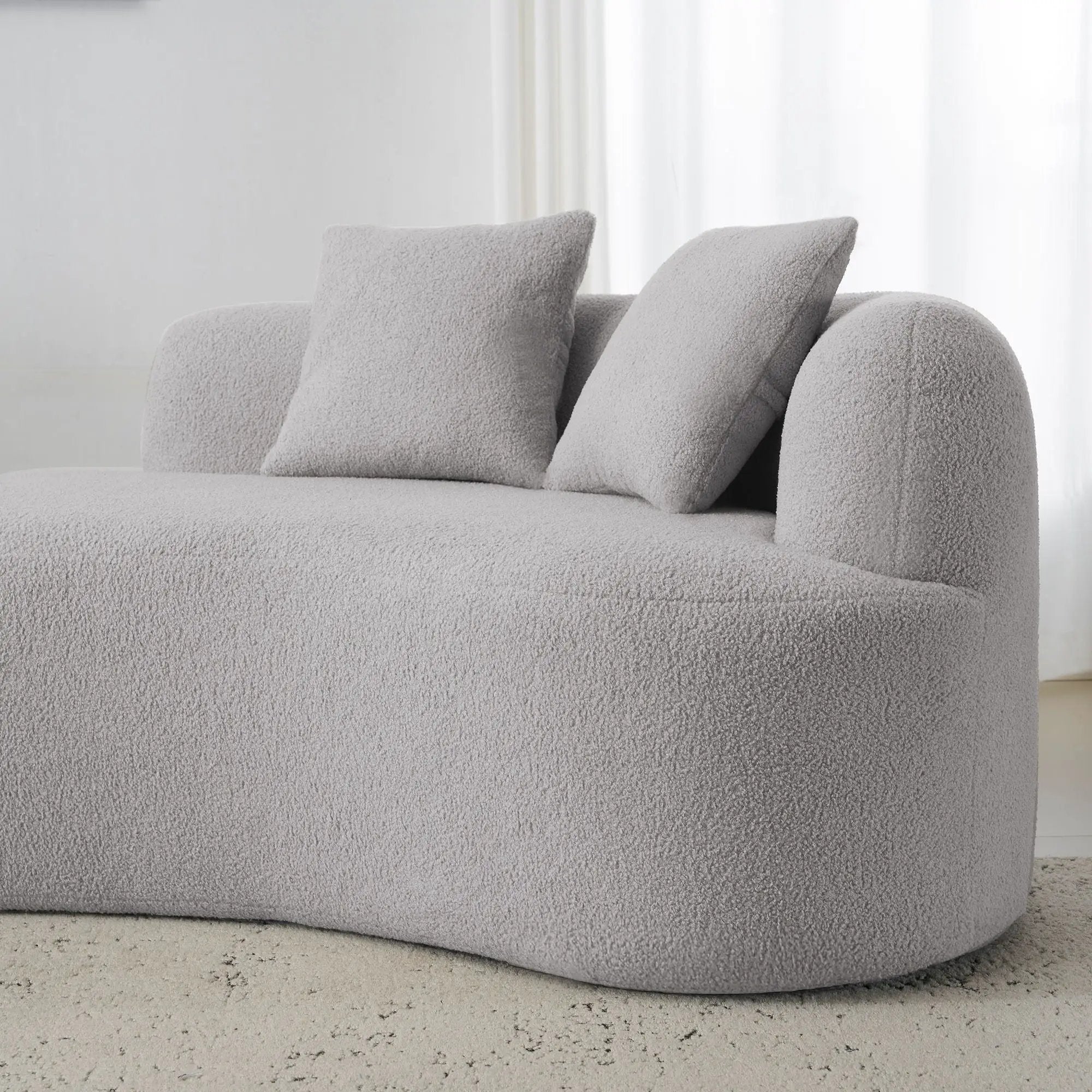 Curved 4 Seater Full Compression Sponge Sofa