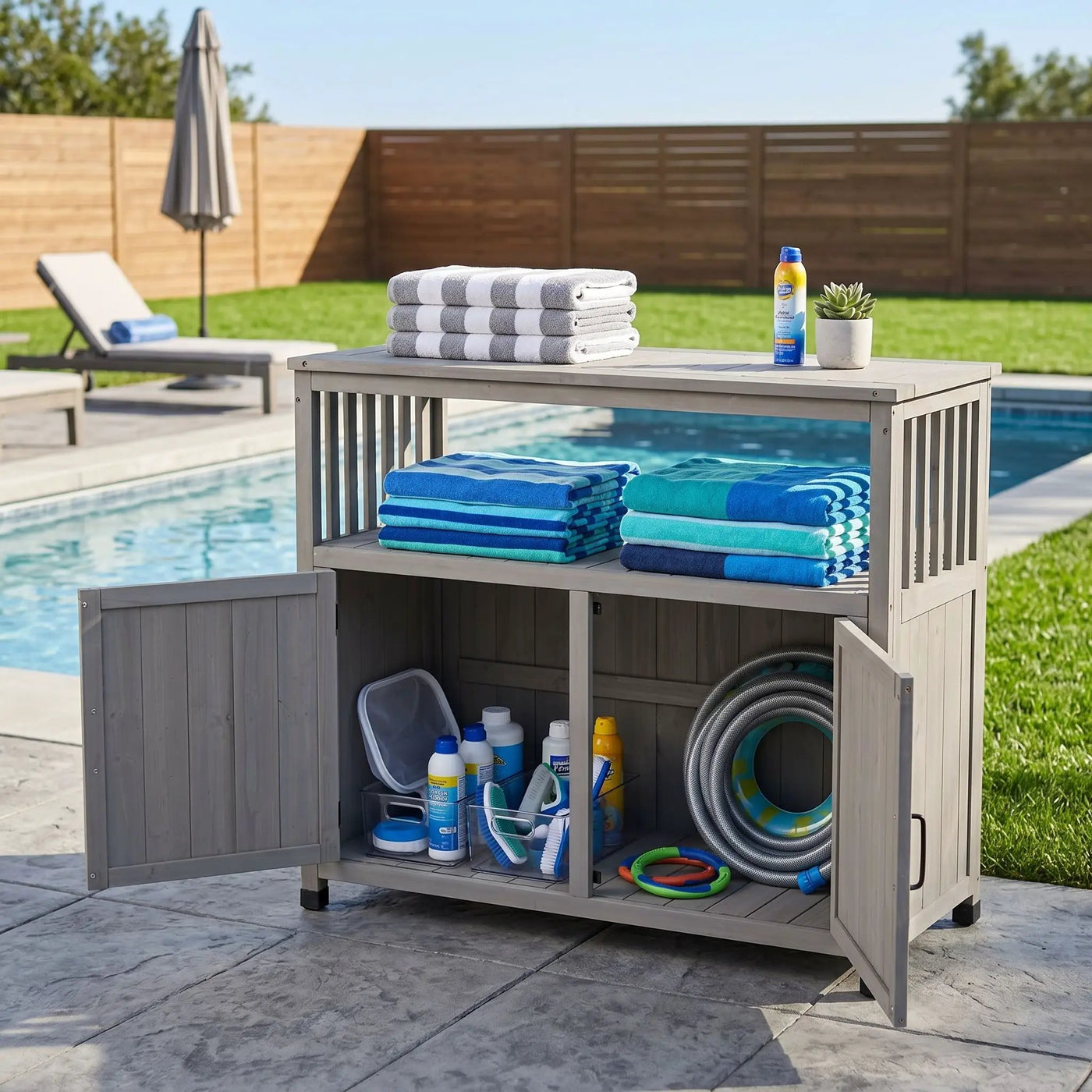 Patio Bar Table Set With Storage by HouseOfZazla