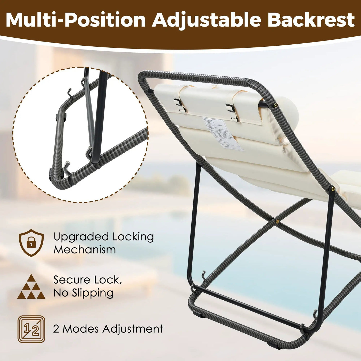 Outdoor Folding Chair With Adjustable Backrest (Set of 2) by HouseOfZazla