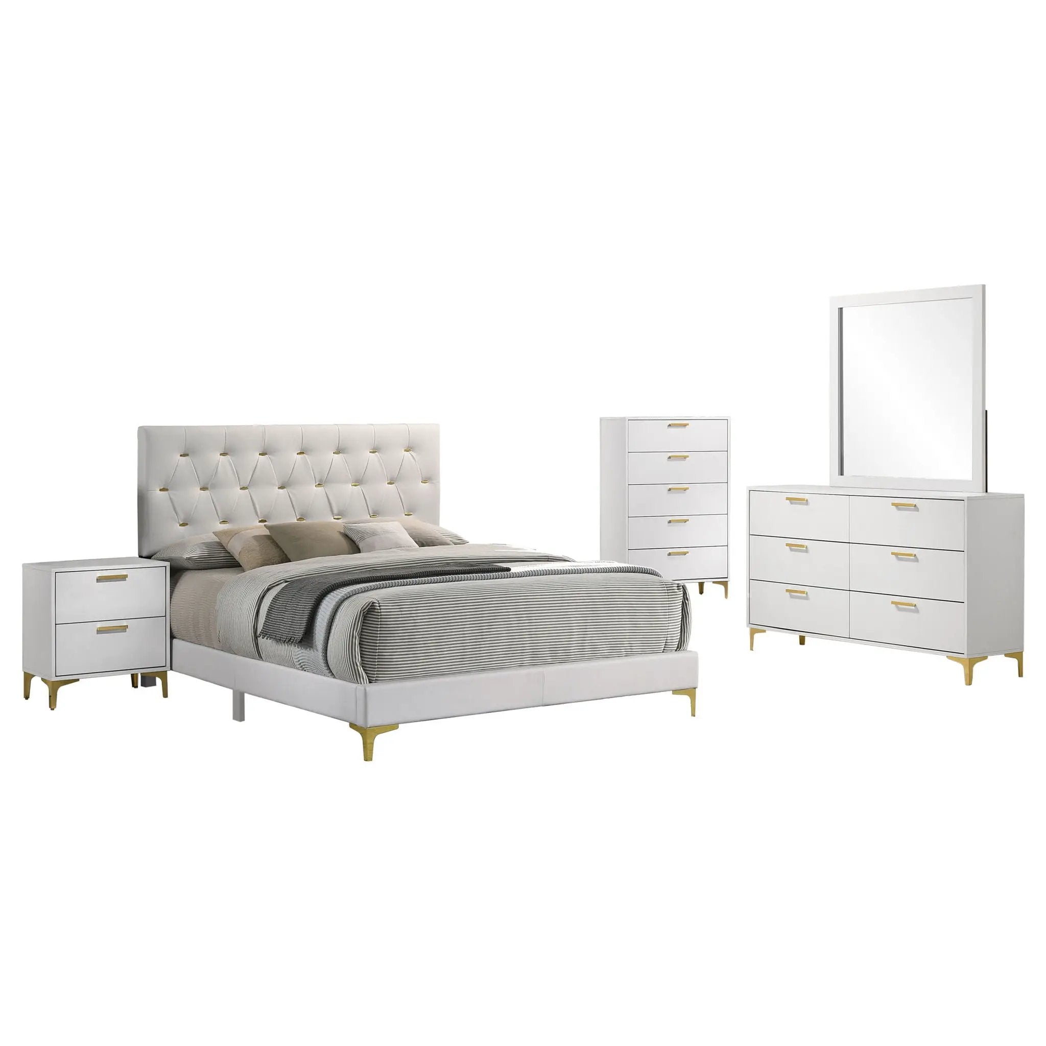 Kendall 5-piece Queen Bedroom Set White by Unique Piece Furniture