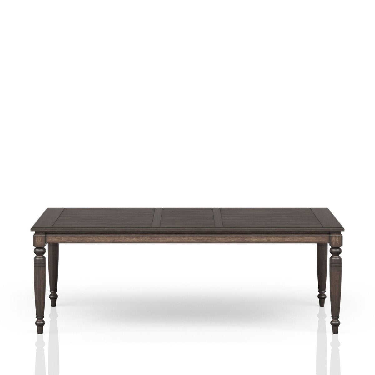 Extendable Dining Table with Expandable Leaf - Coffee