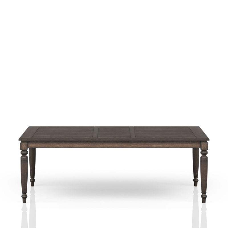 Extendable Dining Table with Expandable Leaf - Coffee