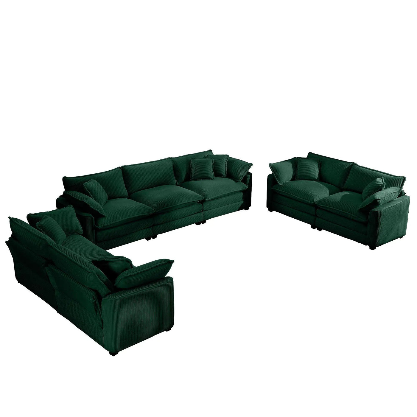 Elegant Oversized Sectional Sofa Set With Deep Seats And Flexible Layout by HouseOfZazla