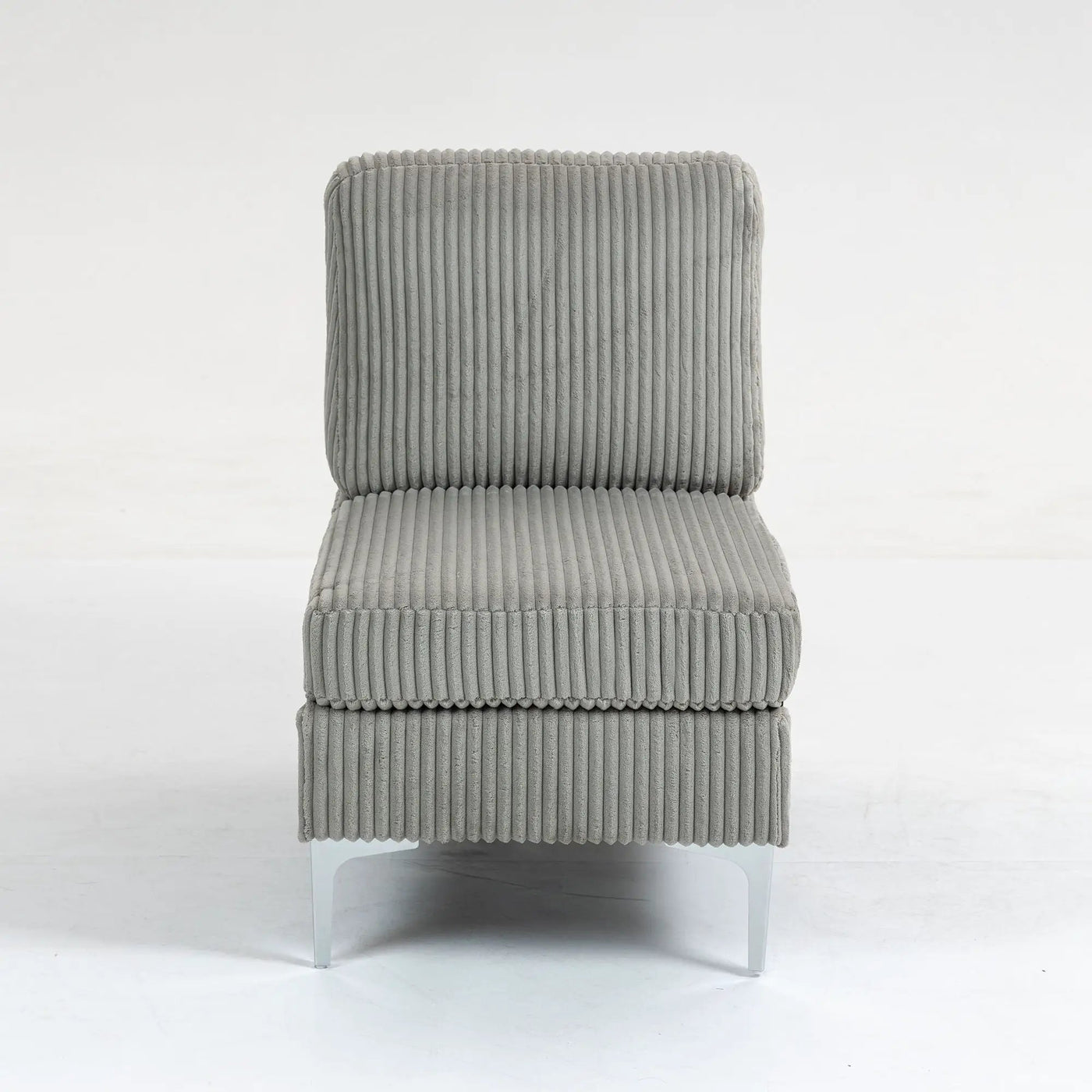 Single Couch Modular Armless Accent Chair With Back Cushion by HouseOfZazla